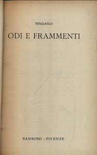 Odi e frammenti