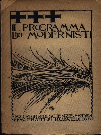 Il programma dei modernisti - copertina