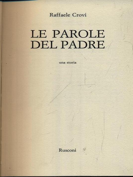 Le parole del padre - Raffaele Crovi - copertina