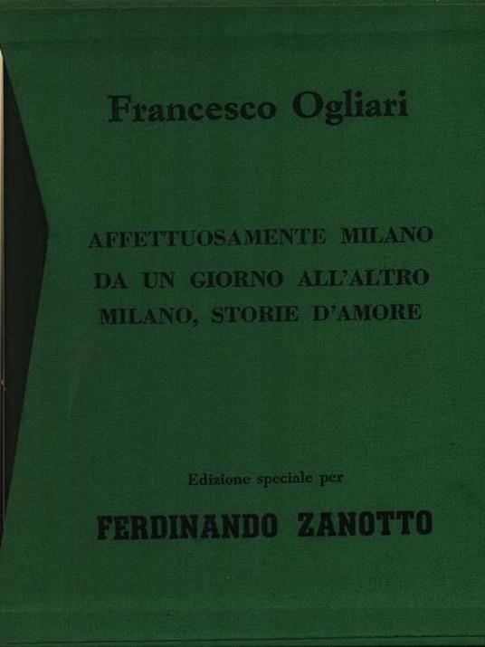 Affettuosamente Milano - Da un giorno all'altro - Milano storie d'amore 3vv - Francesco Ogliari - copertina