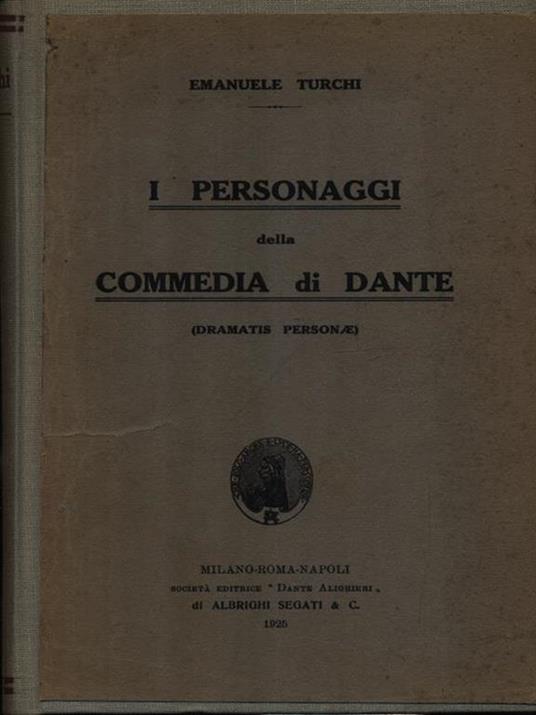 I personaggi della Commedia di Dante - emanuele Turchi - copertina