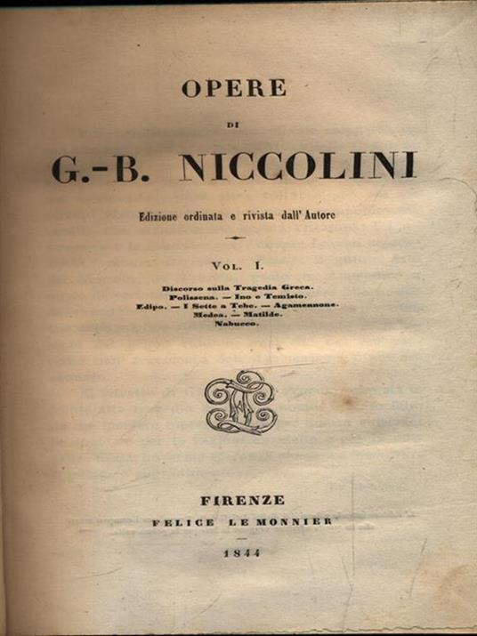 Opere 3vv - G. Battista Niccolini - copertina