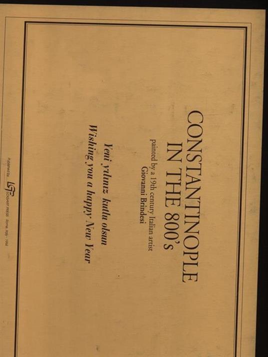 Costantinople in the 800's - Giovanni Brindesi - copertina