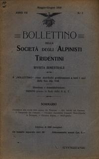 Bollettino della società degli alpinisti tridentini maggio giugno 1910