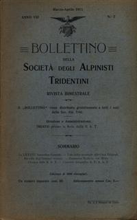 Bollettino della società degli alpinisti tridentini marzo-aprile 1911