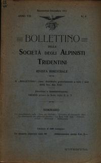 Bollettino della società degli alpinisti tridentini novembre-dicembre 1911