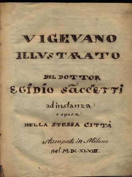 Vigevano illustrato - Egidio Saccetti - copertina