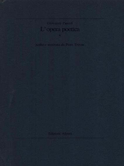 L' opera poetica - Giovanni Pascoli - copertina