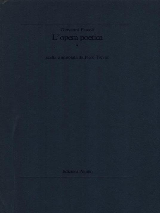L' opera poetica - Giovanni Pascoli - copertina
