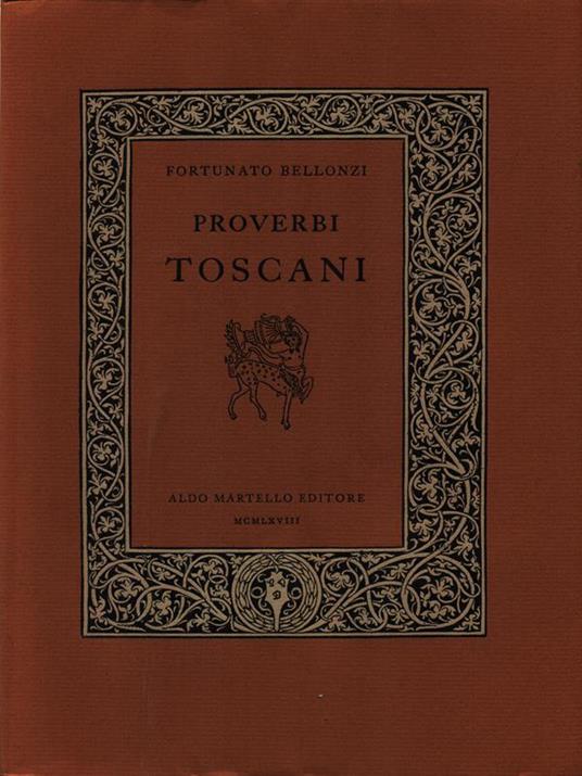 Proverbi toscani - Fortunato Bellonzi - copertina