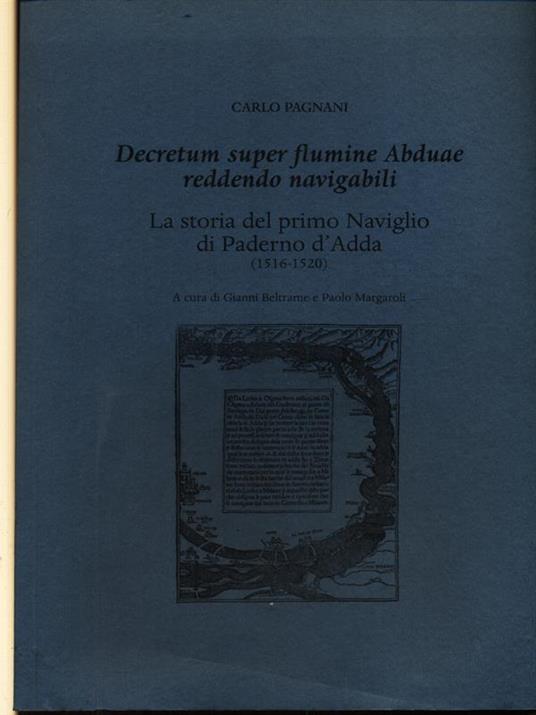 Decretum super flumine Abduae reddendo navigabili - Carlo Pagnani - copertina