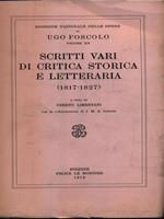 Scritti vari di critica storica e letteraria