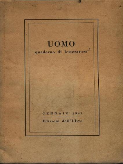 Uomo gennaio 1944 - copertina
