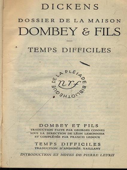 Dombey & Fils - Charles Dickens - copertina