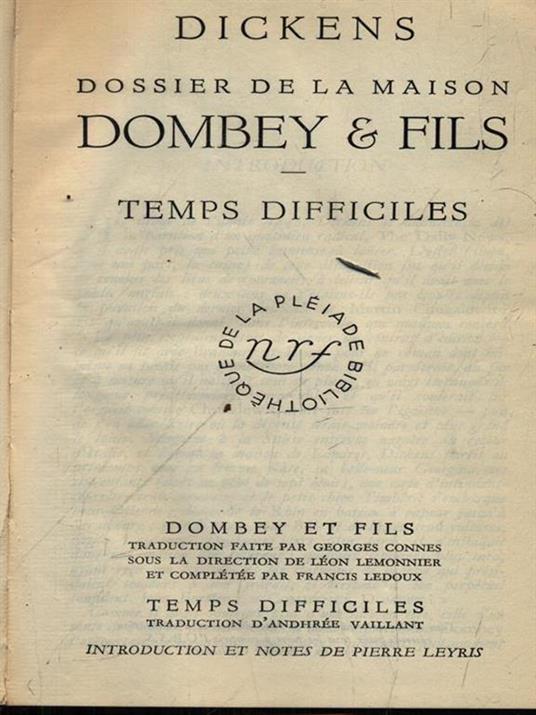 Dombey & Fils - Charles Dickens - copertina