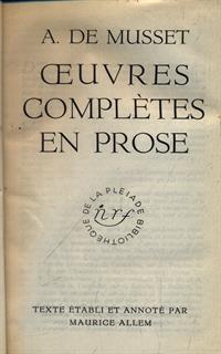 Oeuvres completes en prose