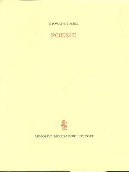 Poesie - Giovanni Meli - copertina