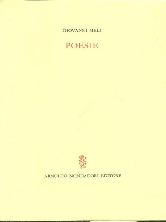 Poesie - Giovanni Meli - copertina