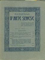 La rassegna d'arte senese Anno IV 3 fascicoli