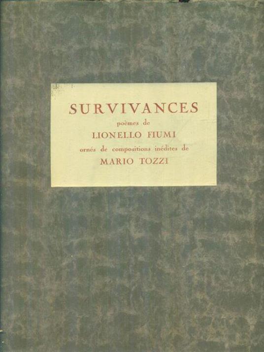 Survivances - Lionello Fiumi - copertina