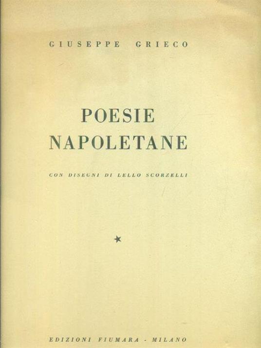Poesie napoletane con disegni di Lello Scorzelli - Giuseppe Grieco - copertina