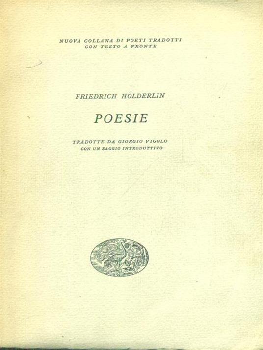 Poesie - Friedrich Hölderlin - copertina
