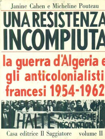 Una resistenza incompiuta 2vv - Jacques-Fernand Cahen - copertina
