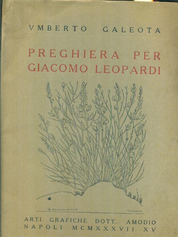 Preghiera per Giacomo Leopardi