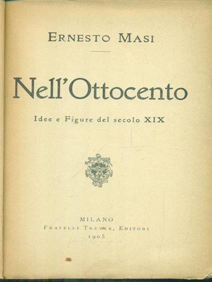 Nell'Ottocento - Ernesto Masi - copertina