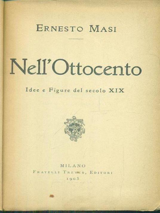 Nell'Ottocento - Ernesto Masi - copertina