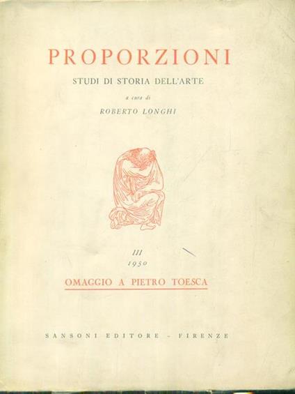 Proporzioni vol. III - Roberto Longhi - copertina