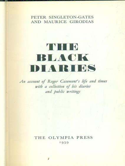 The black diaries - copertina