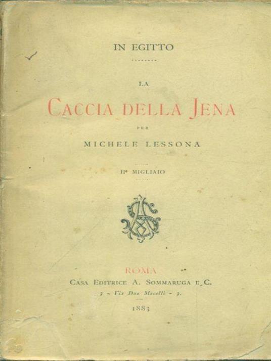 La caccia della jena - Michele Lessona - copertina