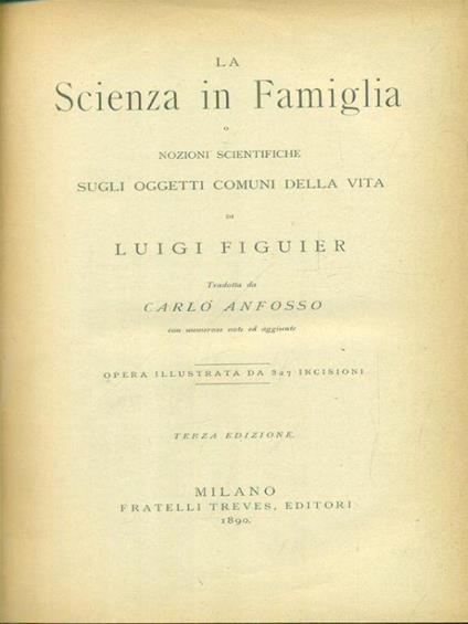 La scienza in famiglia - Luigi Figuier - copertina
