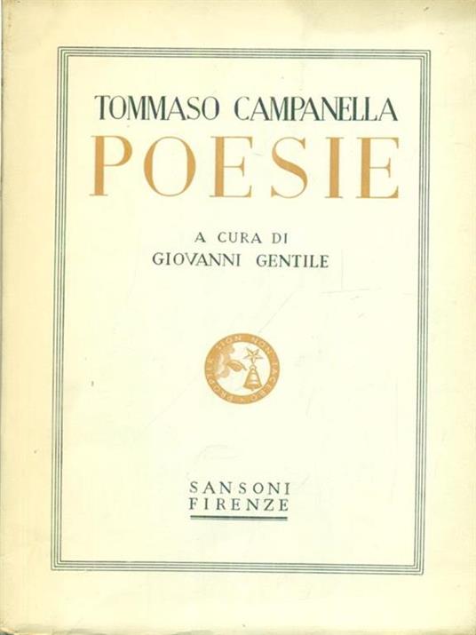   Poesie - Tommaso Campanella - copertina