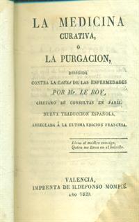 La medicina curativa o la purgacion