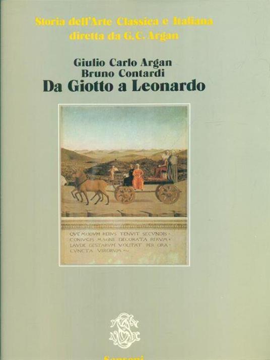 Da Giotto a Leonardo - Giulio C. Argan - copertina