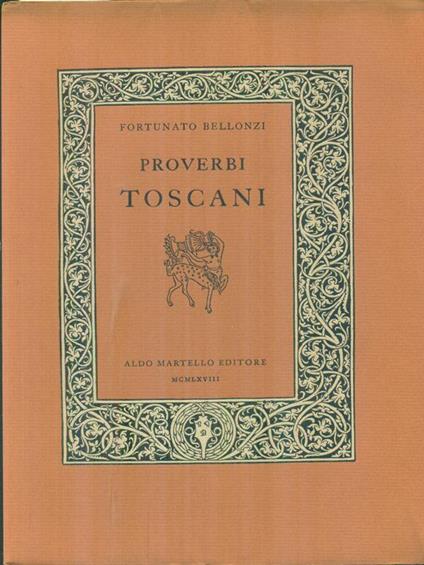 Proverbi toscani - Fortunato Bellonzi - copertina
