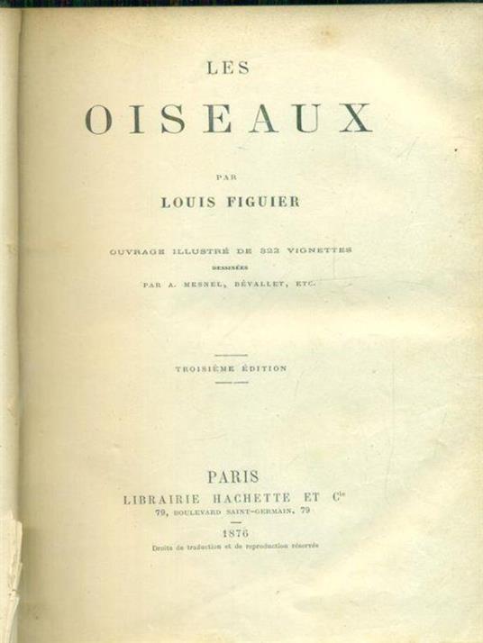 Les oiseaux - Louis Figuier - copertina