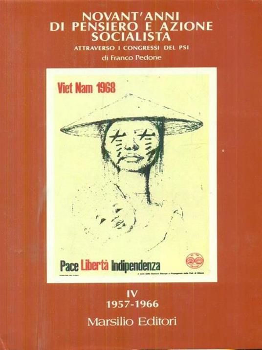 Novant'anni di pensiero e azione socialista 4vv - Franco Pedone - copertina