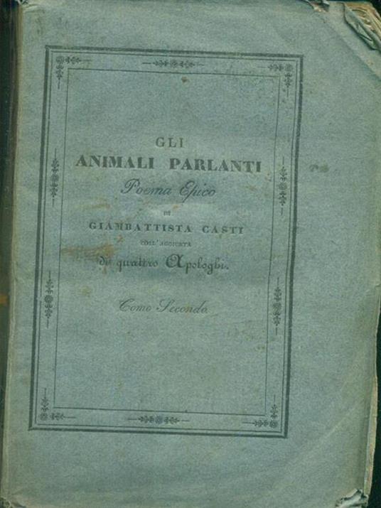 Gli animali parlanti 2vv - Giambattista Casti - copertina