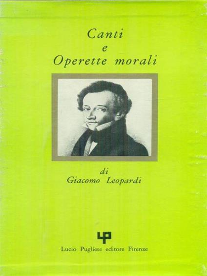 Canti e Operette morali - Giacomo Leopardi - copertina