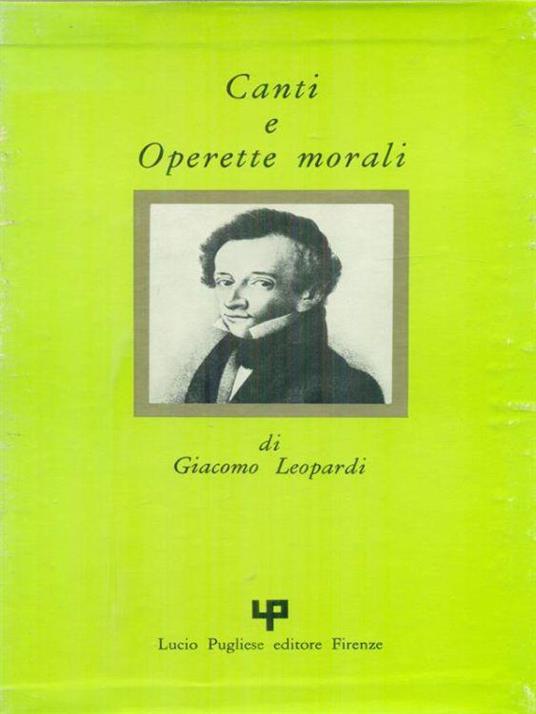 Canti e Operette morali - Giacomo Leopardi - copertina