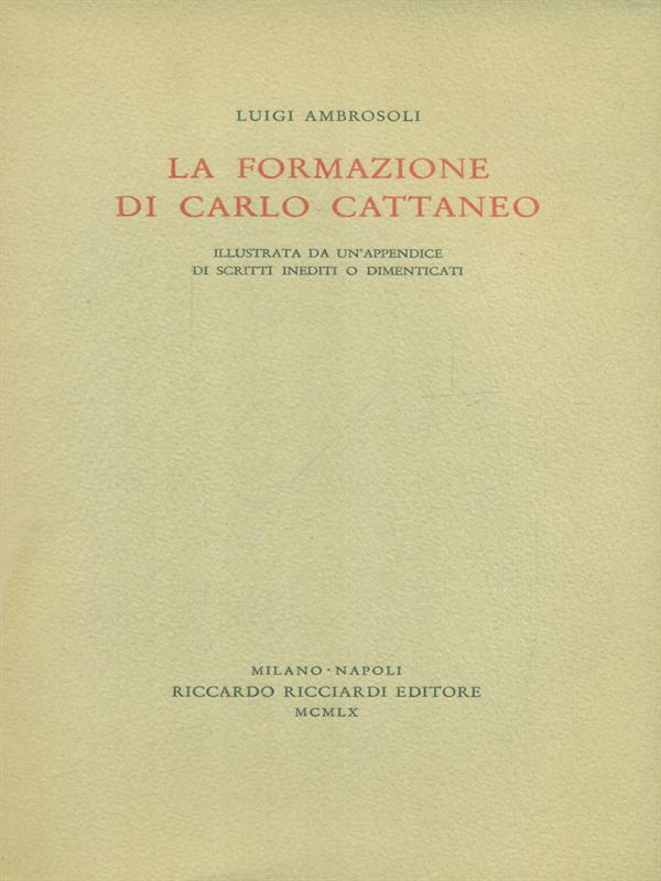 La formazione di Carlo Cattaneo