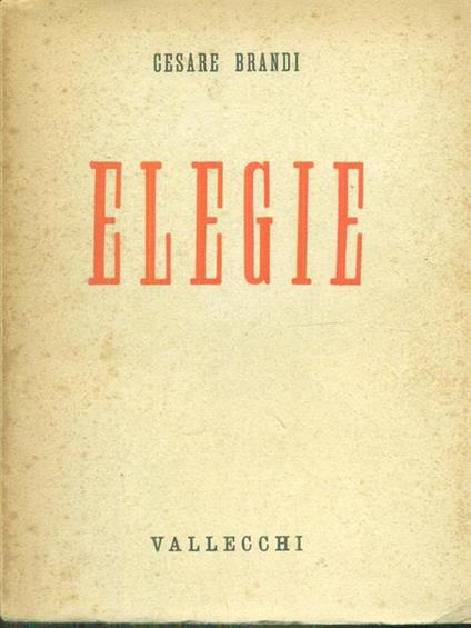 Elegie - Cesare Brandi - copertina