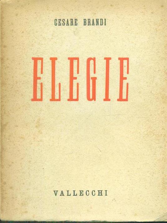 Elegie - Cesare Brandi - copertina