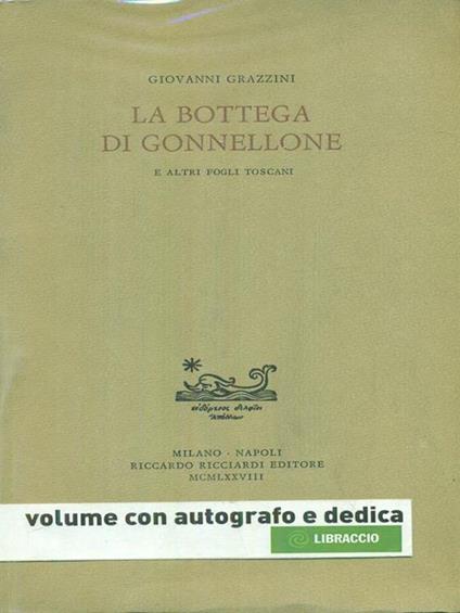 La bottega di Gonnellone - Giovanni Grazzini - copertina