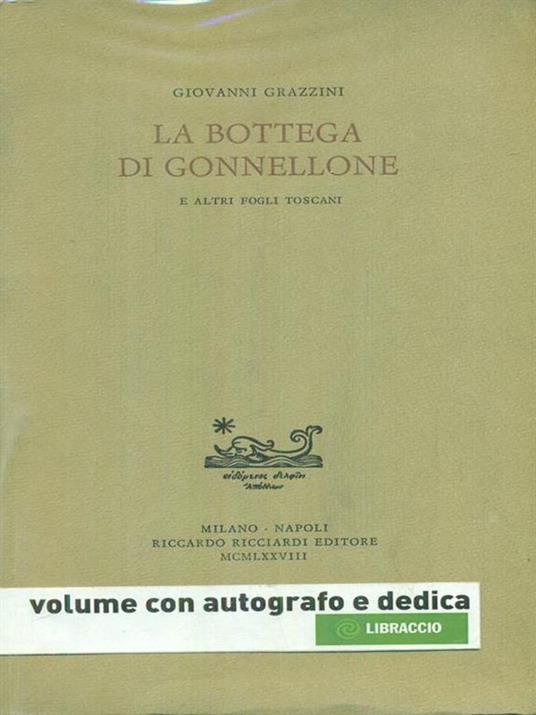 La bottega di Gonnellone - Giovanni Grazzini - copertina