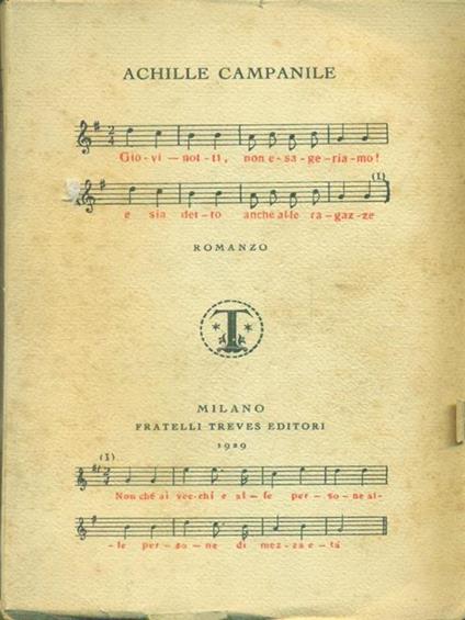 Giovinotti non esageriamo! - Achille Campanile - copertina