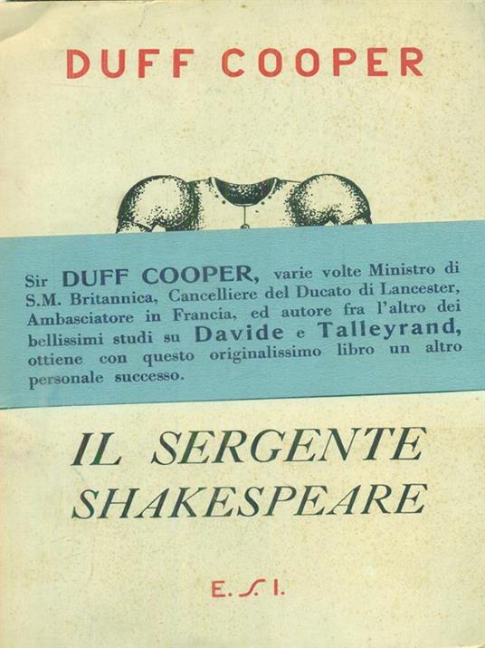 Il sergente Shakespeare - Duff Cooper - copertina